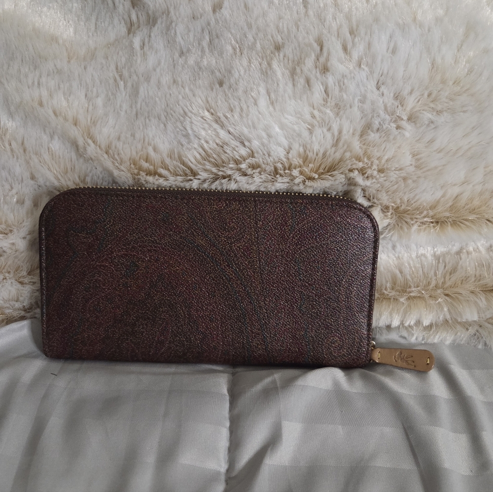 Etro Milano Pegaso Paisley Zip-Around Wallet